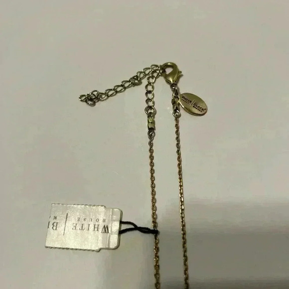 WHITE HOUSE BLACK MARKET brown beaded drop necklace - Picture 3 of 5